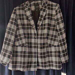 Women's Rachel Roy Plus Size Black/White Blazer - Sz 24